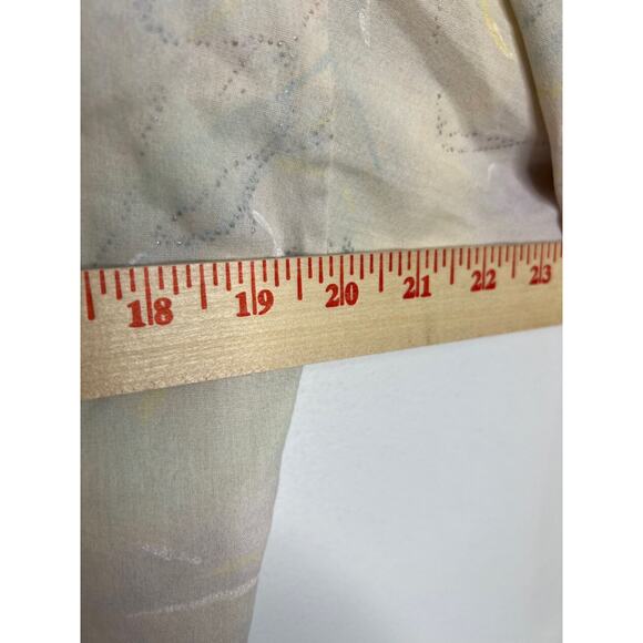 VINTAGE WOMEN'S Pastel 3/4 SLEEVE BUTTON-UP TOP - CINDY COLLINS - S - Picture 6 of 6